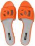 Dolce & Gabbana DG Millennials leren slippers Oranje - Thumbnail 7