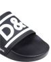Dolce & Gabbana Zwarte Rubberen Slippers met Logo Details Black Heren - Thumbnail 7