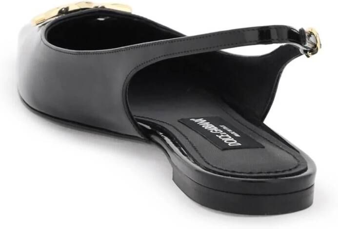 Dolce & Gabbana Slingback Ballet Flats met DG Logo Black Dames