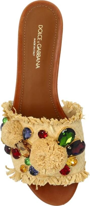 Dolce & Gabbana Slippers met glinsterende versieringen