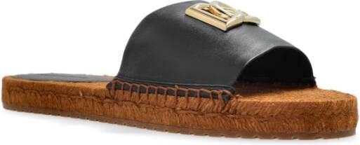 Dolce & Gabbana Slippers met logo Black Dames