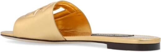 Dolce & Gabbana Slippers met logo Geel Dames