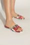 Dolce & Gabbana Bloemversierde platte sandalen met merkband Multicolor Dames - Thumbnail 2