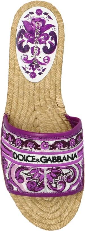 Dolce & Gabbana Slippers met Majolica patroon