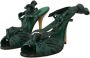 Dolce & Gabbana Emerald Exotic Leather Heels Sandals Shoes Groen Dames - Thumbnail 3