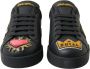 Dolce & Gabbana Zwarte leren Portofino Prince sneakers Black Heren - Thumbnail 5