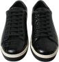 Dolce & Gabbana Zwarte Krokodillenleren Heren Casual Sneakers Black Heren - Thumbnail 17