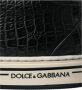 Dolce & Gabbana Zwarte Krokodillenleren Heren Casual Sneakers Black Heren - Thumbnail 9
