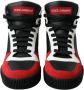 Dolce & Gabbana Zwart Rood Leren High Top Sneakers Black Heren - Thumbnail 3