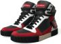 Dolce & Gabbana Zwart Rood Leren High Top Sneakers Black Heren - Thumbnail 4