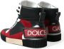 Dolce & Gabbana Zwart Rood Leren High Top Sneakers Black Heren - Thumbnail 4