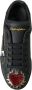 Dolce & Gabbana Zwarte leren Portofino Prince sneakers Black Heren - Thumbnail 6