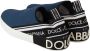 Dolce & Gabbana Blauwe Stretch Logo Loafers Sneakers Blue - Thumbnail 6