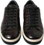 Dolce & Gabbana Bruine Croc Leren Casual Sneakers Brown - Thumbnail 2