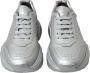 Dolce & Gabbana Zilver Leren Casual Sneakers Schoenen Gray Dames - Thumbnail 12
