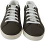 Dolce & Gabbana Witte en Groene Leren Low Top Sneakers Black - Thumbnail 5