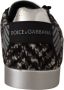 Dolce & Gabbana Zilveren Leren Bruine Katoenen Lage Sneakers Gray Heren - Thumbnail 2
