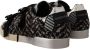 Dolce & Gabbana Zilveren Leren Bruine Katoenen Lage Sneakers Gray Heren - Thumbnail 6