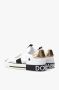 Dolce & Gabbana Witte en gouden leren Custom 2.Zero lage sneakers White Heren - Thumbnail 5