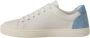 Dolce & Gabbana White Blue Leather Low Top Sneakers Shoes Wit Dames - Thumbnail 6