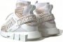 Dolce & Gabbana Witte en beige Slip-On Sneakers met Geribbelde Rubberen Zool White Dames - Thumbnail 12