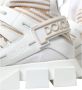 Dolce & Gabbana Witte en beige Slip-On Sneakers met Geribbelde Rubberen Zool White Dames - Thumbnail 20
