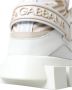 Dolce & Gabbana Witte en beige Slip-On Sneakers met Geribbelde Rubberen Zool White Dames - Thumbnail 17