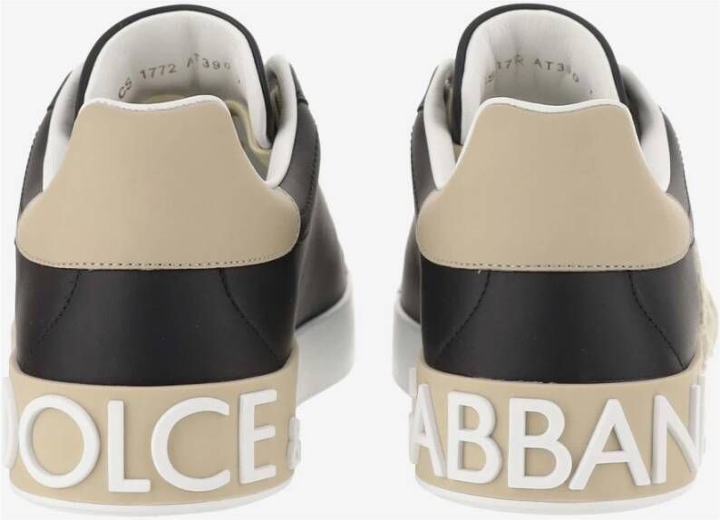 Dolce & Gabbana Sneakers van kalfsleer met logo-detail Multicolor Heren
