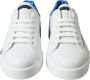 Dolce & Gabbana Leren Lage Sneakers Wit Blauw - Thumbnail 3