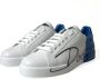 Dolce & Gabbana Leren Lage Sneakers Wit Blauw - Thumbnail 4