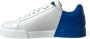 Dolce & Gabbana Leren Lage Sneakers Wit Blauw - Thumbnail 6