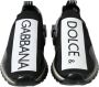 Dolce & Gabbana Black White Sorrento Sport Stretch Sneakers Zwart Heren - Thumbnail 34