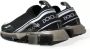 Dolce & Gabbana Black White Sorrento Sport Stretch Sneakers Zwart Heren - Thumbnail 36