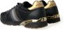 Dolce & Gabbana Leren Lage Sneakers In Zwart Met Gouden Details - Thumbnail 25