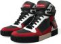 Dolce & Gabbana Zwart Rood Leren High Top Sneakers Black Heren - Thumbnail 13