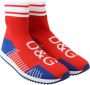 Dolce & Gabbana Blauw Rood Sorrento Logo Sneakers Sokken Schoenen Multicolor Heren - Thumbnail 6