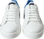 Dolce & Gabbana Leren Lage Sneakers Wit Blauw - Thumbnail 9