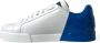 Dolce & Gabbana Leren Lage Sneakers Wit Blauw - Thumbnail 12