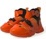 Dolce & Gabbana Oranje Multi Panel High Top Sneakers Orange Heren - Thumbnail 14