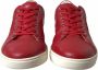 Dolce & Gabbana Rode Leren Lage Top Sneakers Red Heren - Thumbnail 13