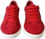 Dolce & Gabbana Rode Suède Leren Lage Sneakers Red Heren - Thumbnail 7