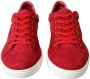 Dolce & Gabbana Rode Suède Leren Lage Sneakers Red Heren - Thumbnail 8