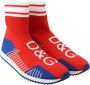 Dolce & Gabbana Blauw Rood Sorrento Logo Sneakers Sokken Schoenen Multicolor - Thumbnail 5