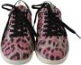Dolce & Gabbana Roze Luipaardprint Leren Sneakers Pink - Thumbnail 4