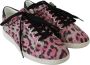 Dolce & Gabbana Roze Luipaardprint Leren Sneakers Pink Dames - Thumbnail 5