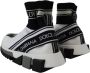 Dolce & Gabbana Wit Zwart Sorrento Sokken Sneakers Schoenen White Dames - Thumbnail 4