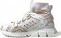 Dolce & Gabbana Witte en beige Slip-On Sneakers met Geribbelde Rubberen Zool White Dames - Thumbnail 3