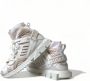Dolce & Gabbana Witte en beige Slip-On Sneakers met Geribbelde Rubberen Zool White Dames - Thumbnail 9