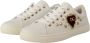 Dolce & Gabbana Leren Sneakers met Gouden Studs en Rood Fluweel Hart Borduurwerk White Dames - Thumbnail 2