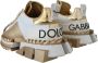 Dolce & Gabbana Super Queen Leren Schoenen in Wit en Goud White Dames - Thumbnail 2